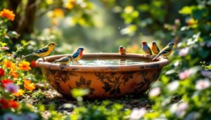 Repurpose An Old Crock Into A Yard Feature Birds Will Love