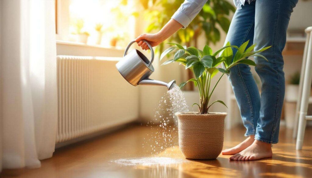 The slow-pour watering technique that prevents leaks: how gentle flow protects indoor floors