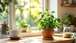 This everyday aromatic kitchen plant neutralizes indoor odors within minutes and keeps rooms naturally fresh for hours without sprays or chemical fragrances
