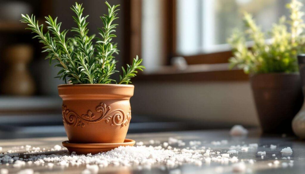 Rosemary and coarse salt: why you should keep them together in a jar indoors