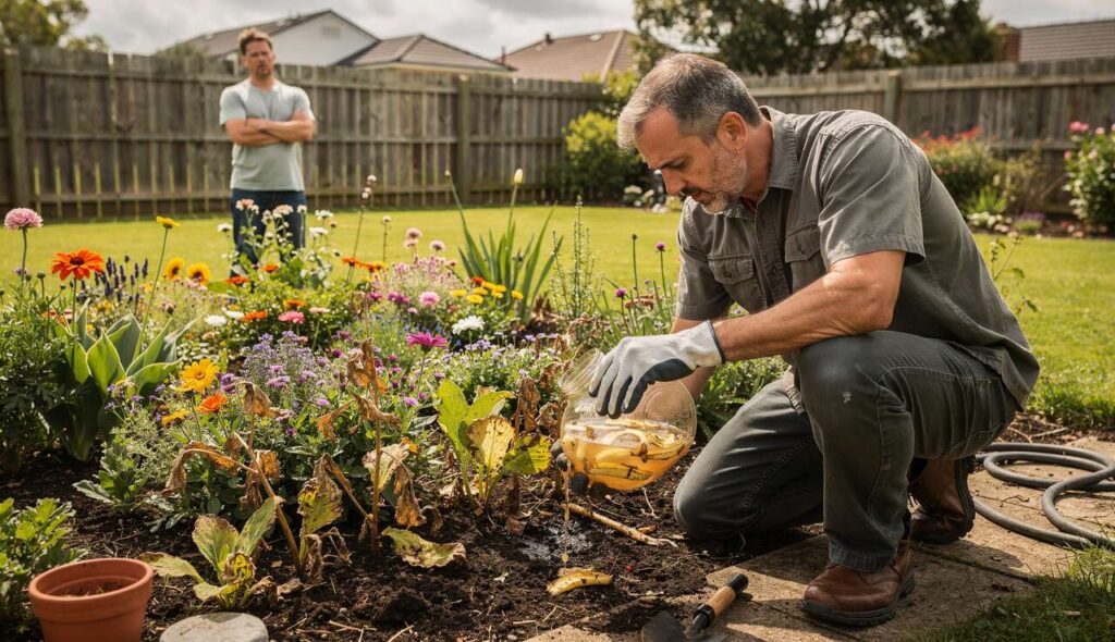 Banana peel vinegar sparks backyard war as gardeners swear it saves dying plants while experts warn it burns roots and neighbors fume over smell